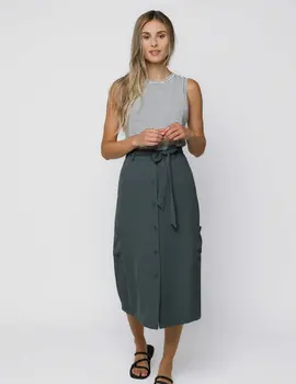 Sally Button Front Midi