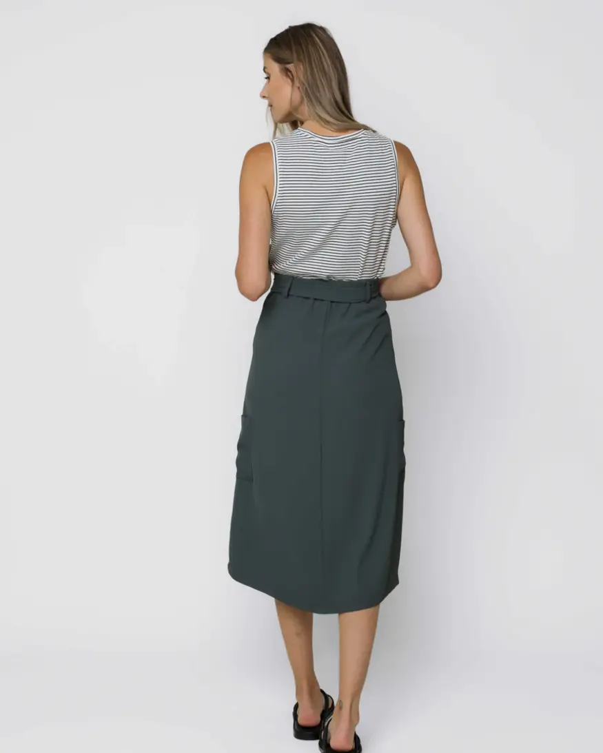 Orb Sally Button Front Midi