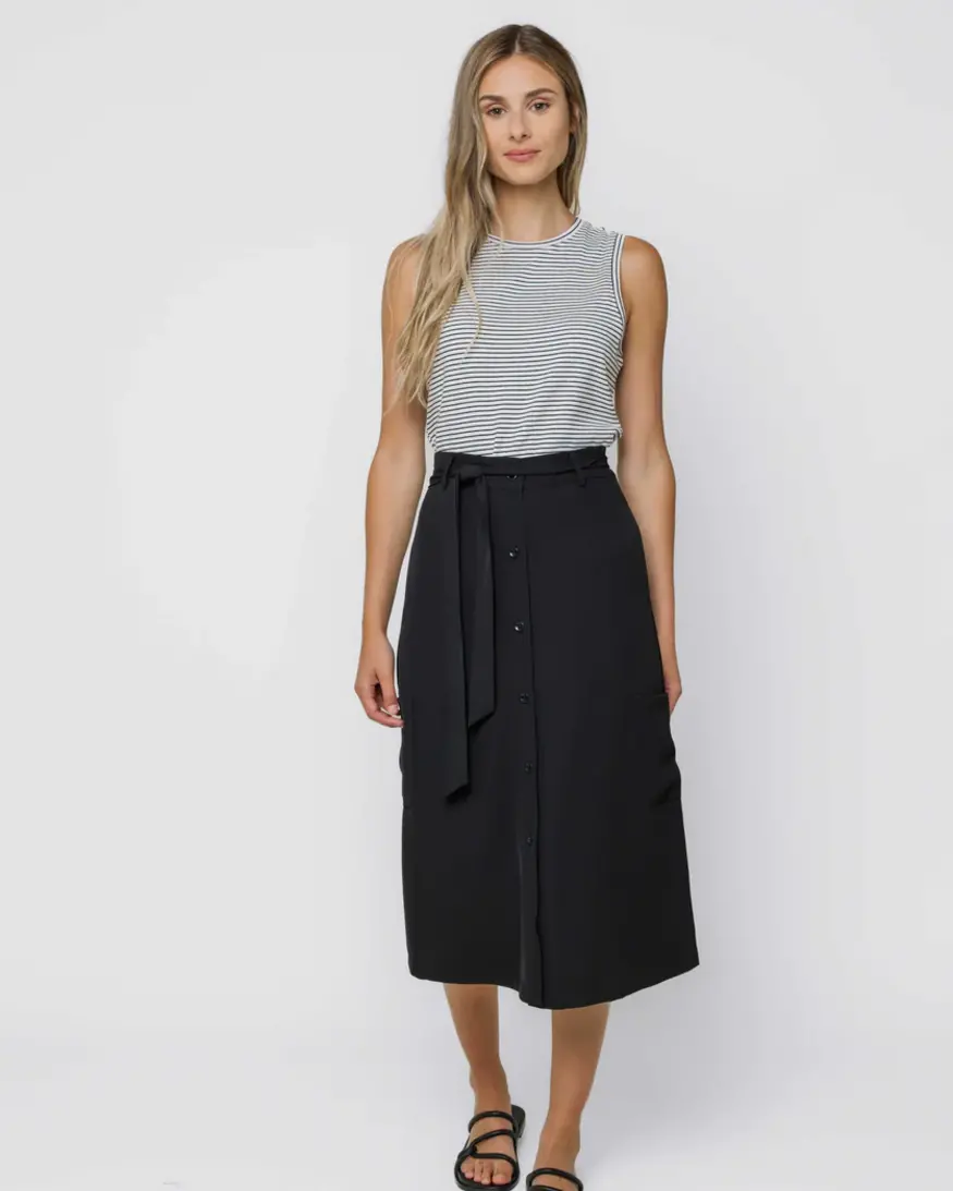 Orb Sally Button Front Midi