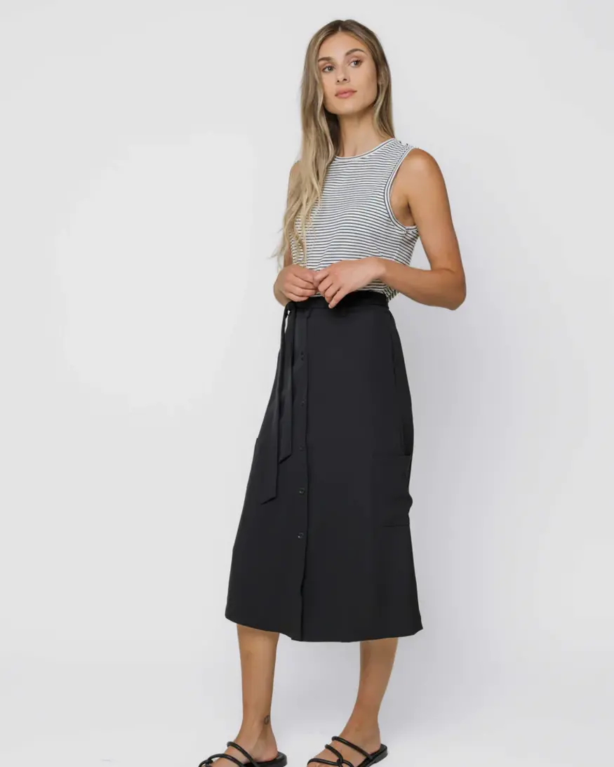Orb Sally Button Front Midi