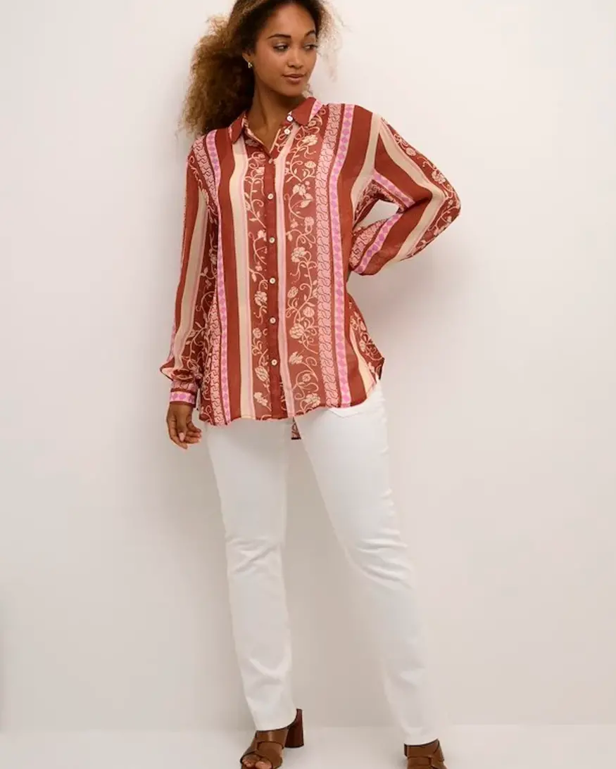 Cream Linea Button Up