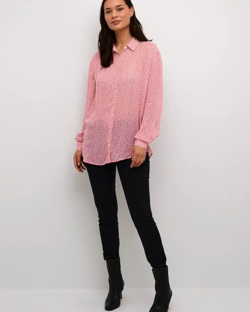 Cream Linea Button Up