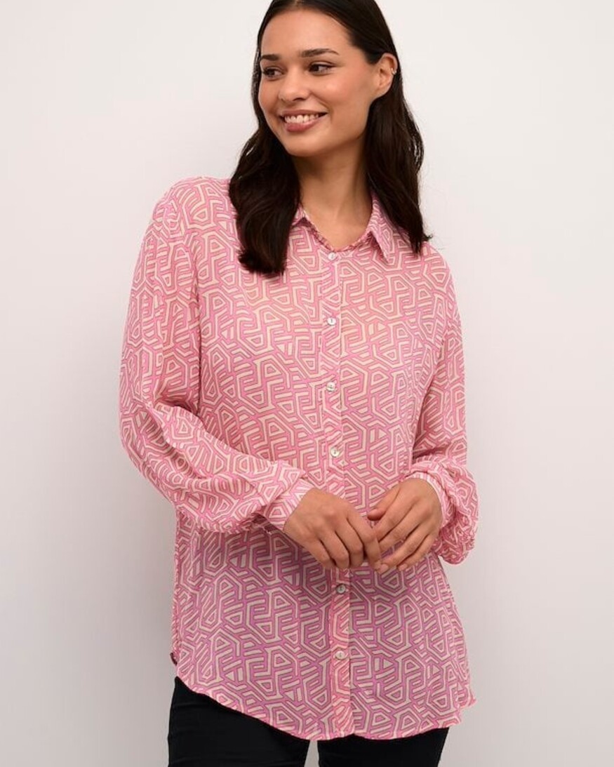 Cream Linea Button Up