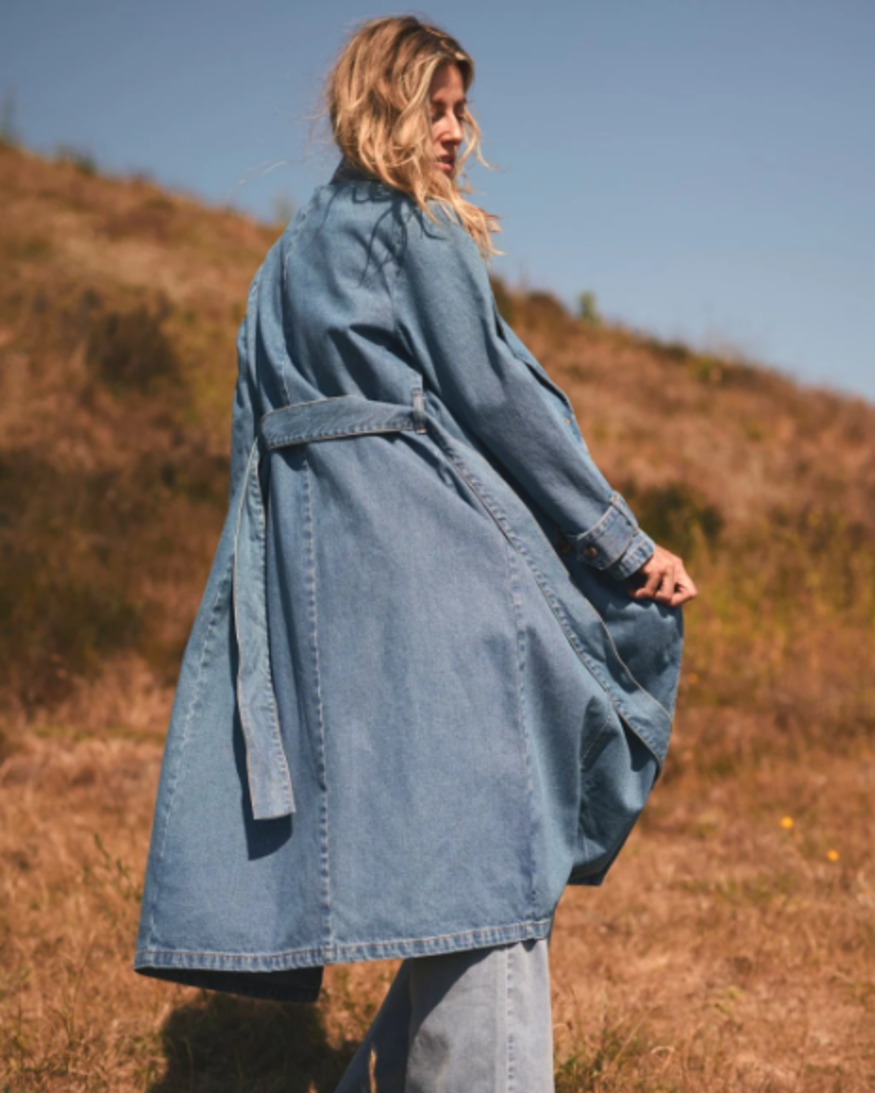 Cream Mika Denim Trenchcoat