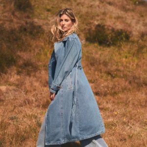 Cream Mika Denim Trenchcoat