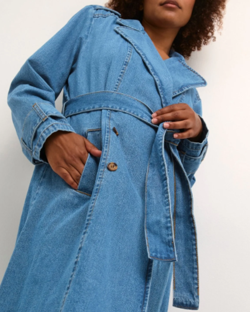Cream Mika Denim Trenchcoat