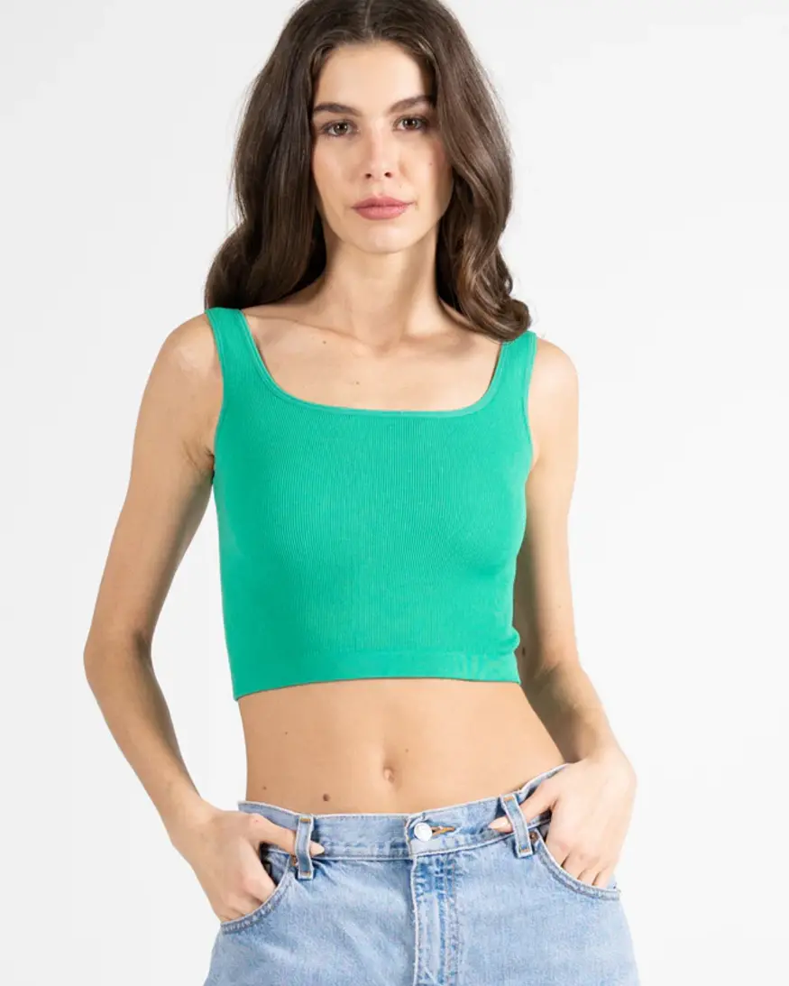 Bamboo Square Neck Crop