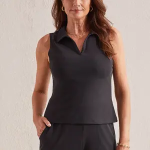 Tribal Sleeveless Polo Top