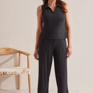 Tribal Sleeveless Polo Top