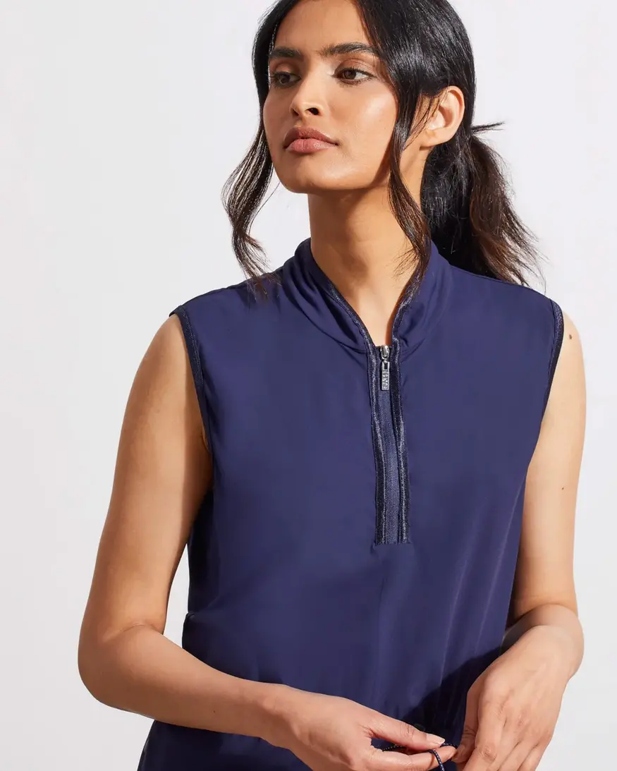 Tribal Sleeveless Mock Neck Dress