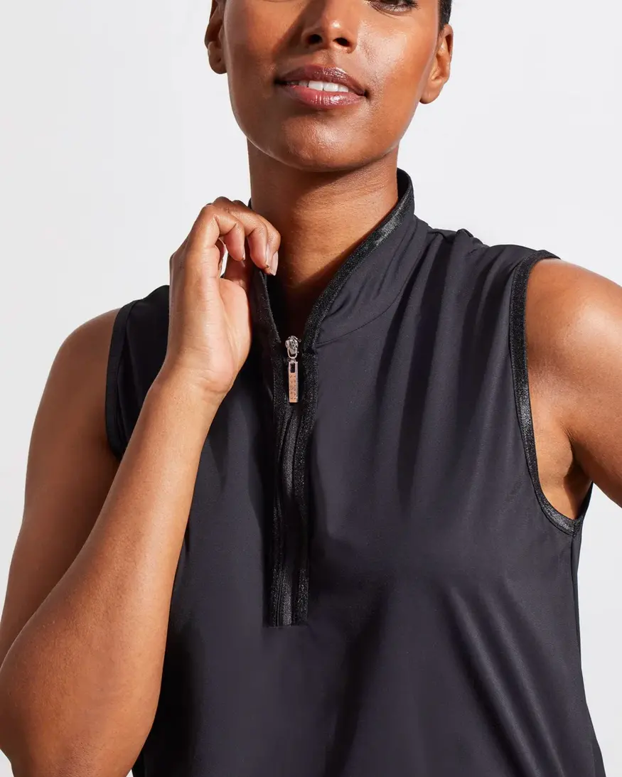 Tribal Sleeveless Mock Neck Dress