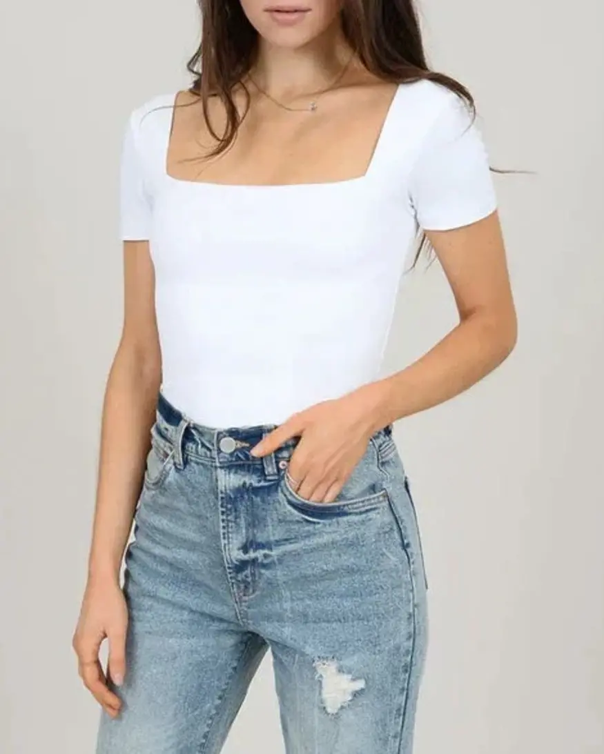 RD Style Stacy Square Neck Bodysuit