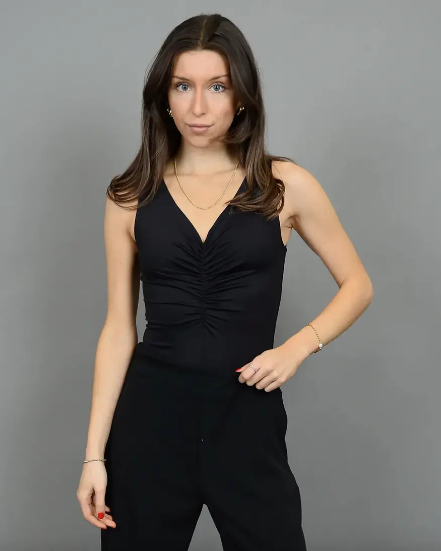 RD Style Viola SS Shirred Bodysuit