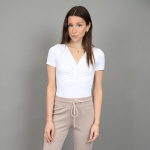 RD Style Viola SS Shirred Bodysuit
