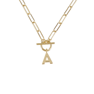 Natalie Wood Designs Toggle Initial Necklace