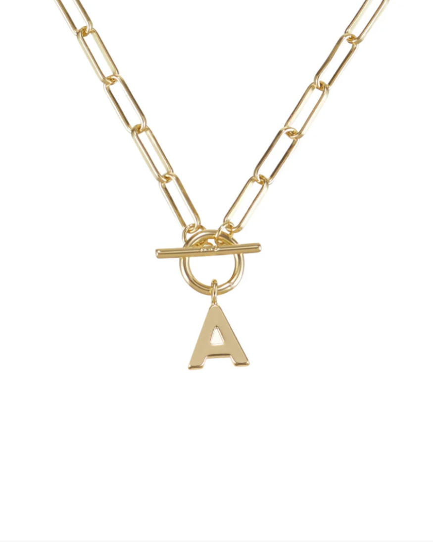 Natalie Wood Designs Toggle Initial Necklace
