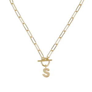 Natalie Wood Designs Toggle Initial Necklace