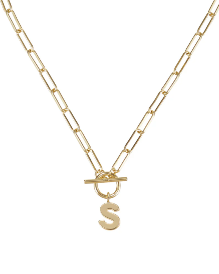 Natalie Wood Designs Toggle Initial Necklace