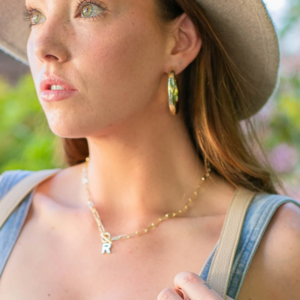 Natalie Wood Designs Toggle Initial Necklace