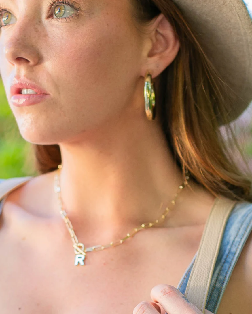 Natalie Wood Designs Toggle Initial Necklace