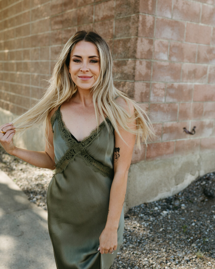 Suzy D Halle satin Cami Dress
