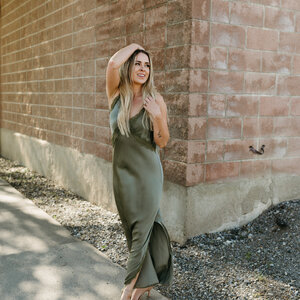 Suzy D Halle satin Cami Dress