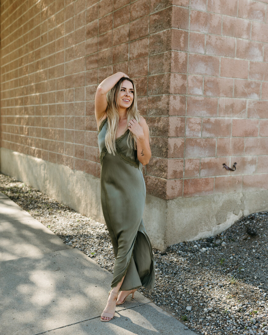 Suzy D Halle satin Cami Dress