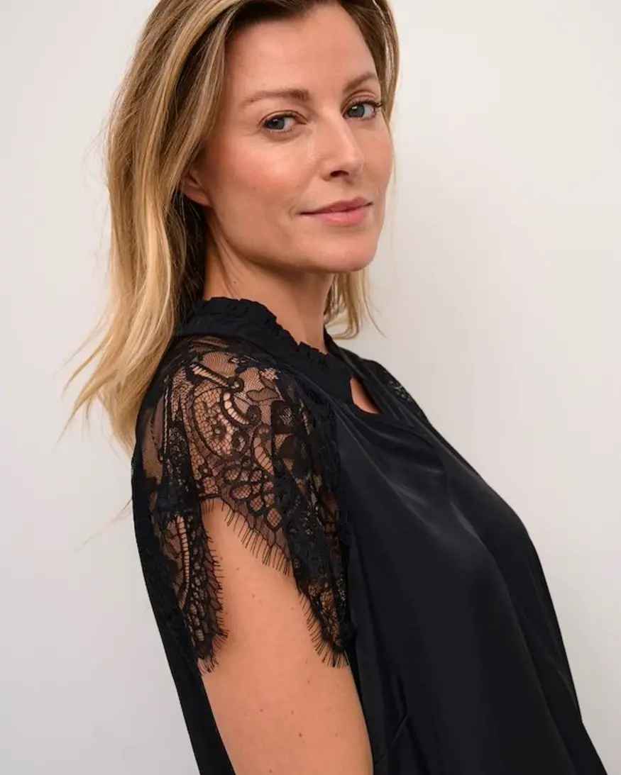 Cream Nola Lace Blouse
