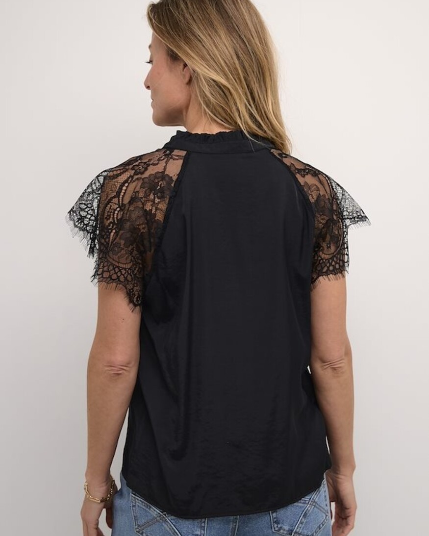 Cream Nola Lace Blouse