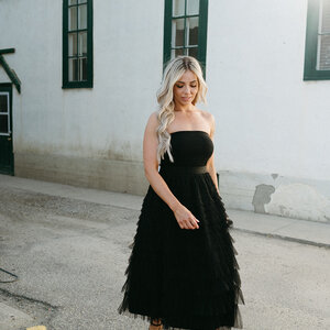 Papillon Mesh Tiered Ruffle Skirt