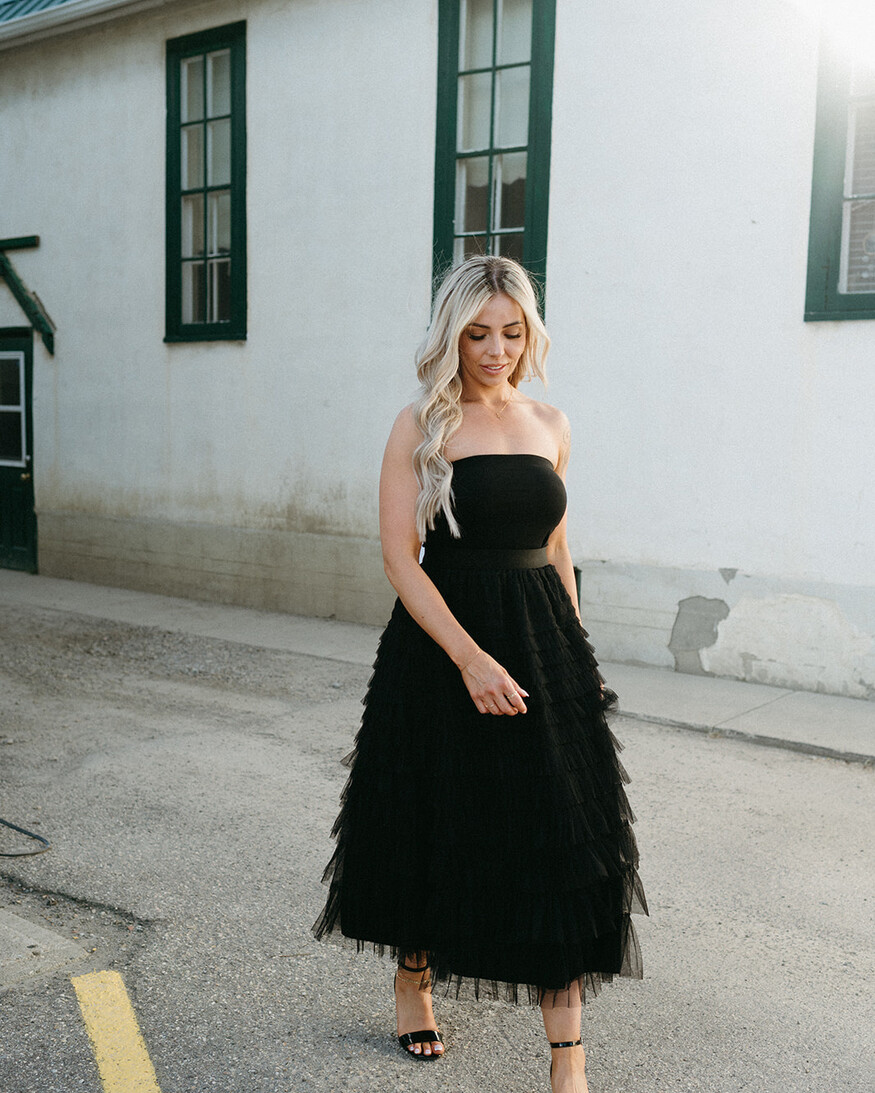 Papillon Mesh Tiered Ruffle Skirt