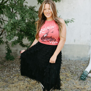 Papillon Mesh Tiered Ruffle Skirt