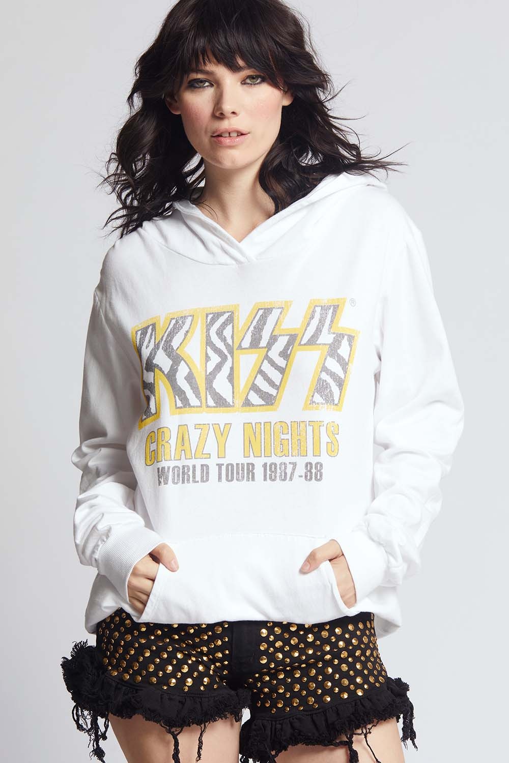 Kiss - Crazy Nights Hoodie - White Bull Clothing Co