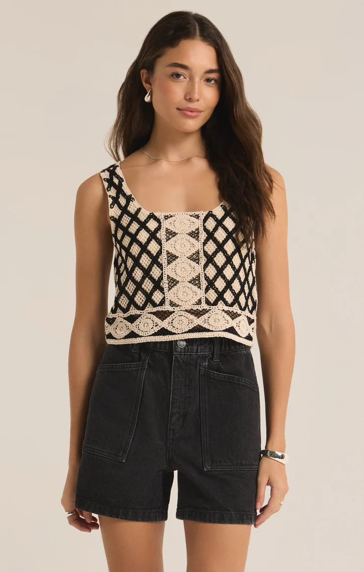 Calle Crochet Tank - White Bull Clothing Co