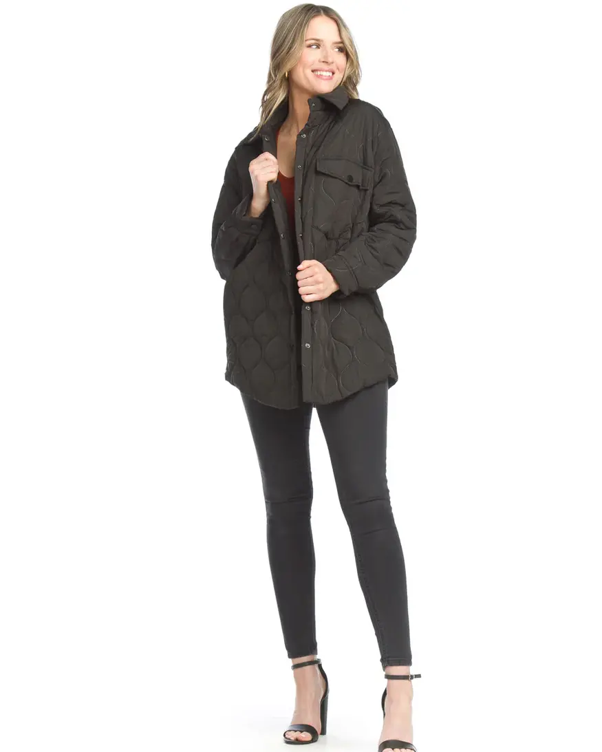 Papillon Quilted Button Jacket