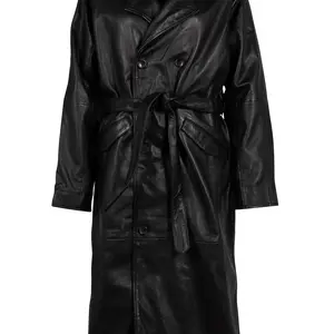 Mauritius Deniz Leather Trench Coat