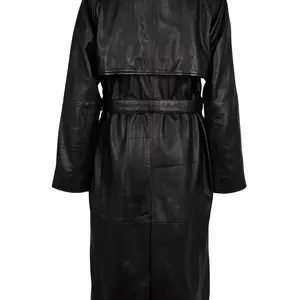 Mauritius Deniz Leather Trench Coat