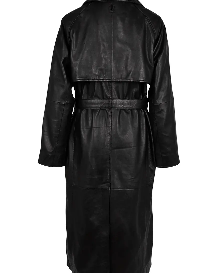 Mauritius Deniz Leather Trench Coat