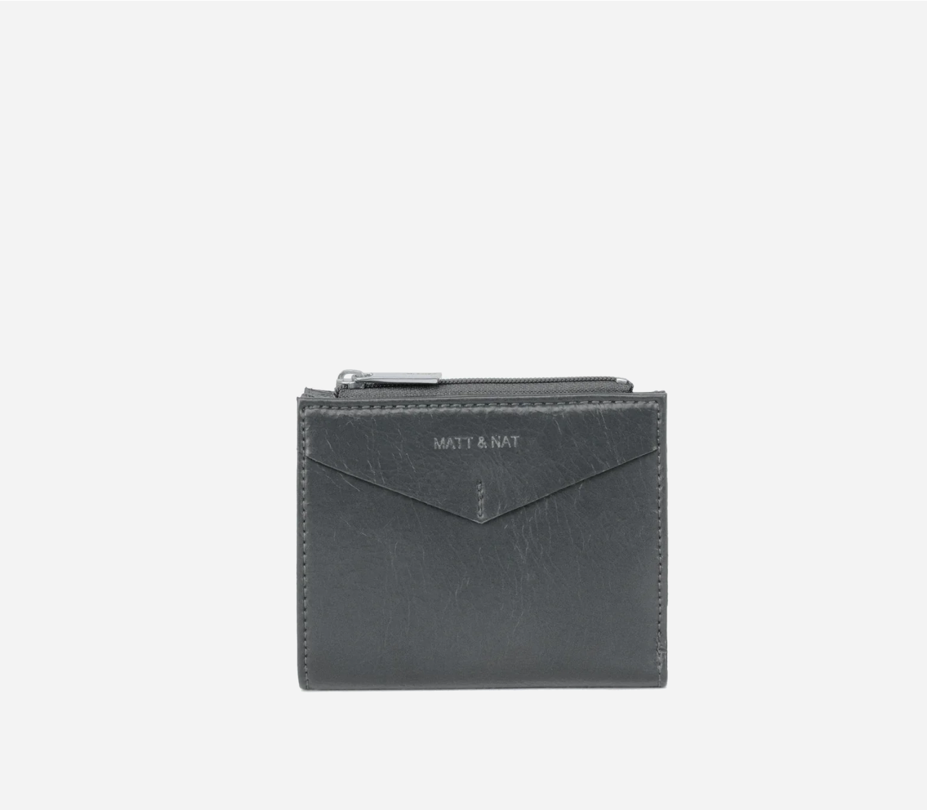 財布 PAPIER MINI WALLET GRIS FOSSILE Fossil Zipper Top Closure Leather Wallet ID Credit Card Holder