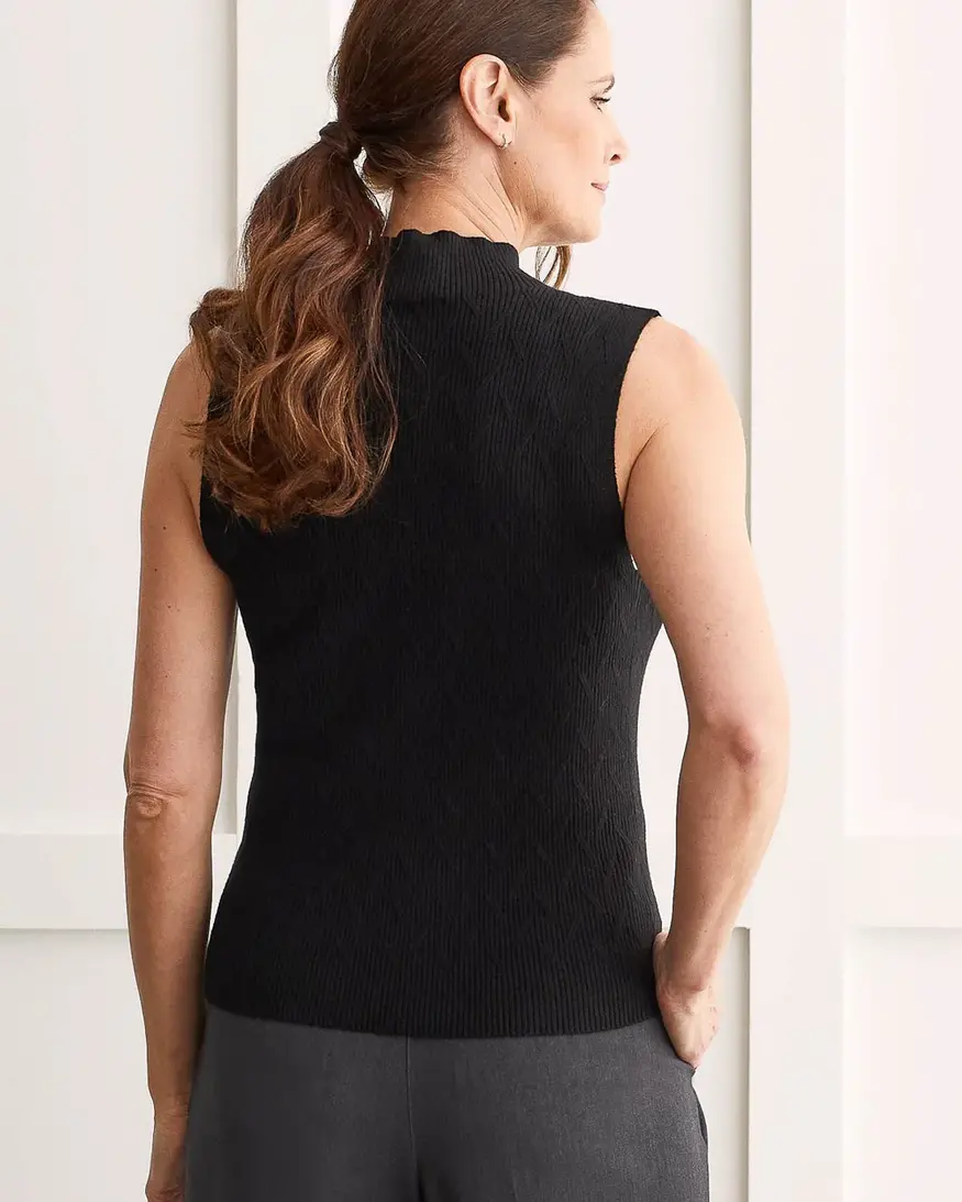 Tribal Prue Sleeveless Mock Neck