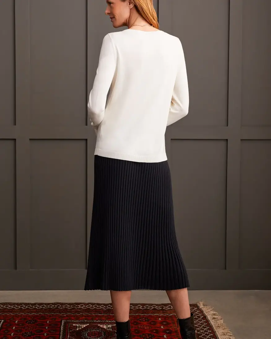 Tribal LS Boat Neck Sweater