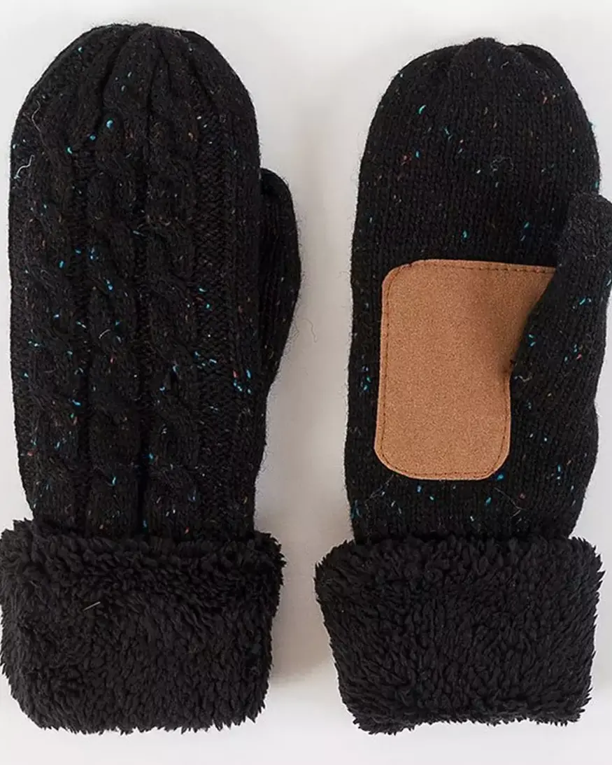 Lyla & Lux Cableknit Sherpa Mitten