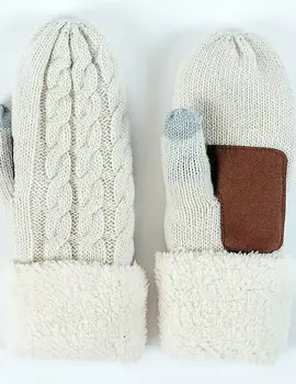 Lyla & Lux Cableknit Sherpa Mitten