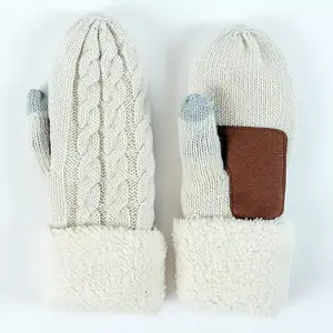 Lyla & Lux Cableknit Sherpa Mitten