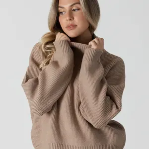 Lyla & Lux Evolet Ribbed Mockneck