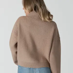 Lyla & Lux Evolet Ribbed Mockneck