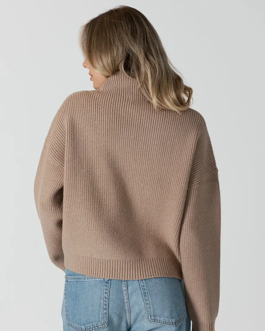Lyla & Lux Evolet Ribbed Mockneck