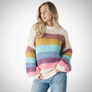 Lyla & Lux Shania Striped Crewneck
