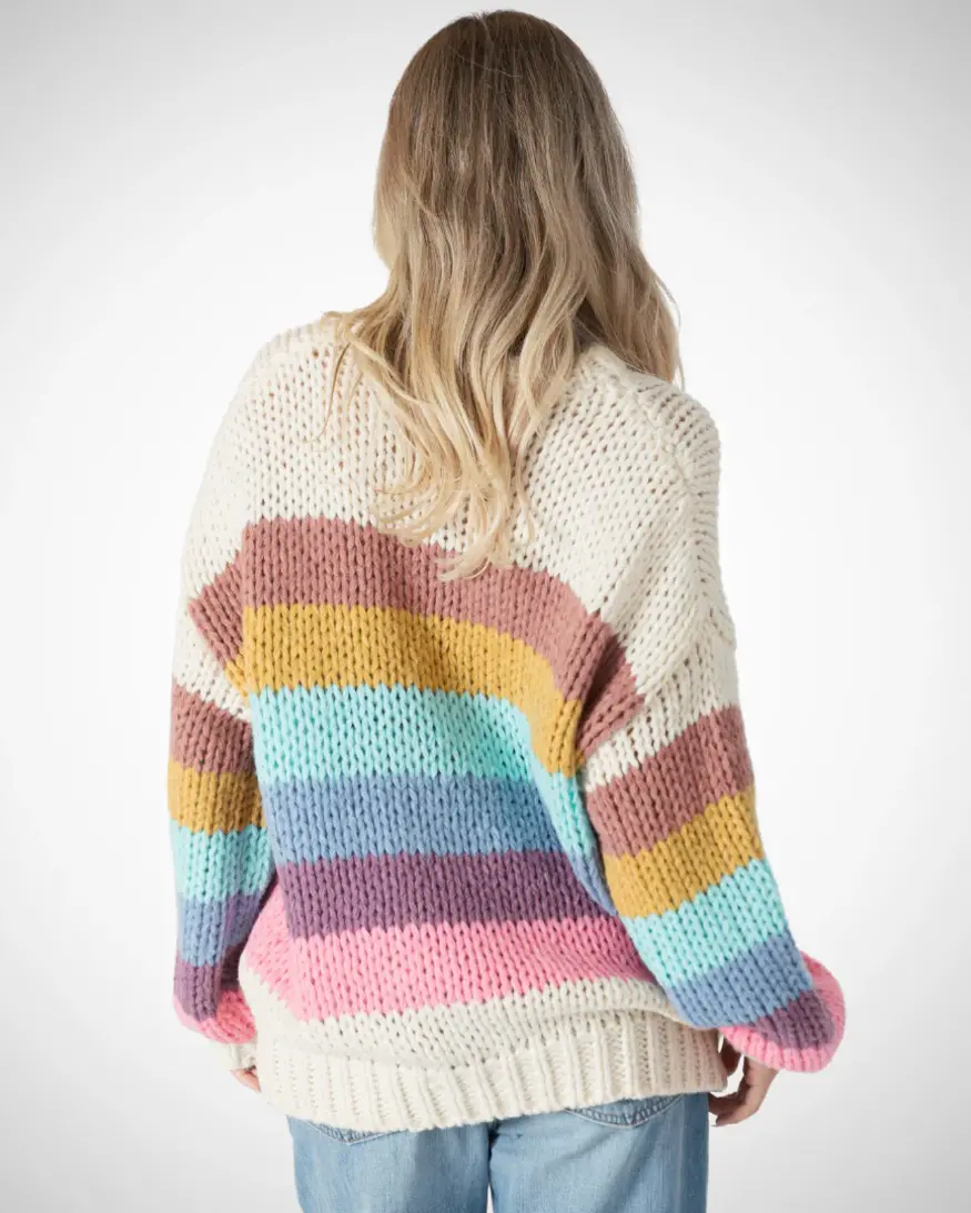 Lyla & Lux Shania Striped Crewneck