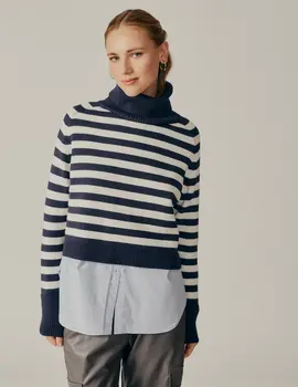 Deluc Pugliese Striped Turtleneck